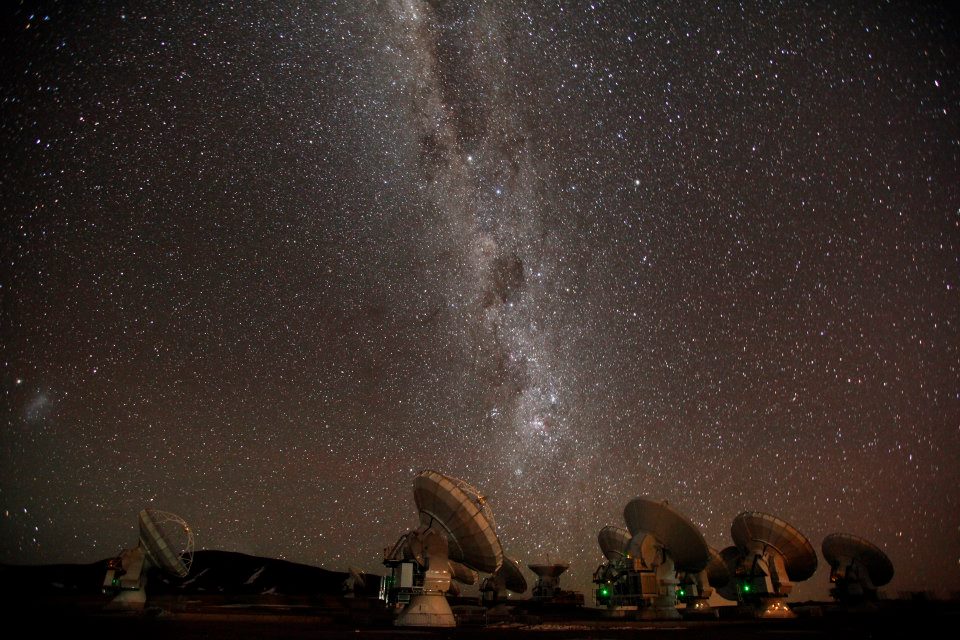 Milky Way over ALMA in Chile
