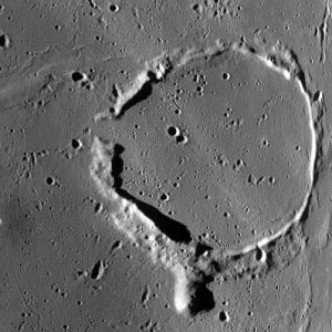 The ‘Lunar Q’ feature… Image credit: NASA/LROC.