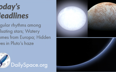 Regular rhythms among pulsating stars; Watery plumes from Europa; and Hidden clues in Pluto’s haze