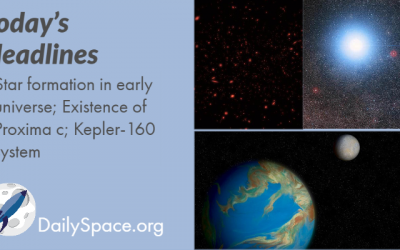 Star formation in early universe; Existence of Proxima c; Kepler-160 system