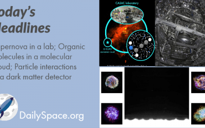 Supernova in a lab; Organic molecules in a molecular cloud; Particle interactions in a dark matter detector