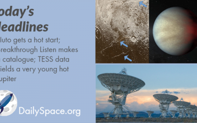 Pluto gets a hot start; Breakthrough Listen makes a catalogue; TESS data yields a very young hot Jupiter