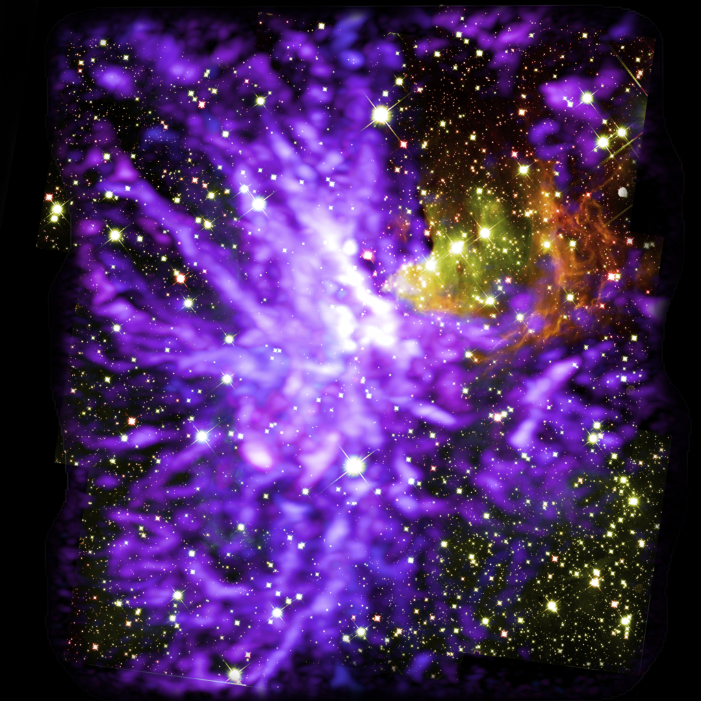 Stellar Fireworks Celebrate Birth of Giant Cluster; Snapshot of Cosmic Pyrotechnics