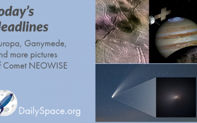 Europa, Ganymede, and more pictures of Comet NEOWISE