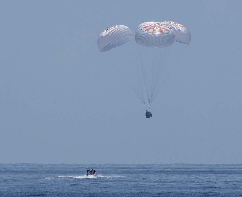 NASA Astronauts Safely Splash Down after First Commercial Crew Flight to Space Station