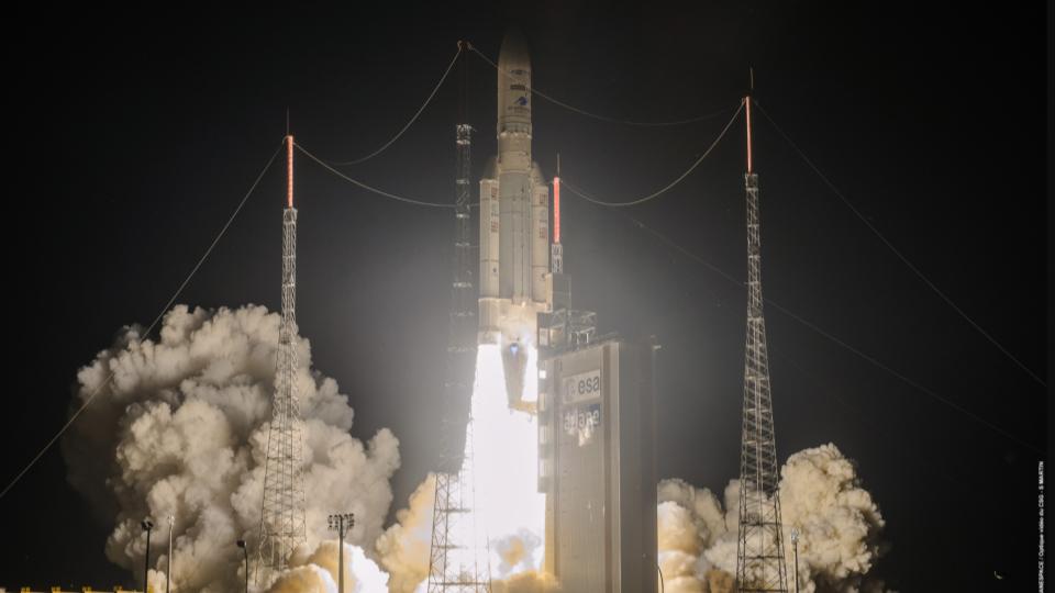 Debuting upgrades, Ariane 5 rocket deploys three U.S.-built satellites in orbit