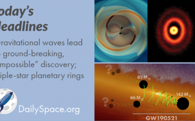 Gravitational waves lead to ground-breaking, “impossible” discovery; Triple-star planetary rings