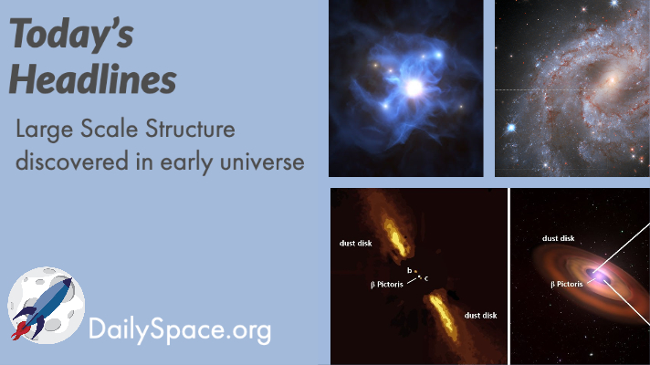 Large Scale Structure discovered in early universe