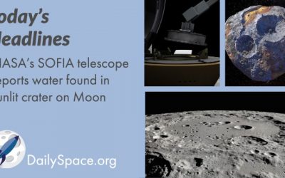 NASA’s SOFIA telescope reports water found in sunlit crater on Moon