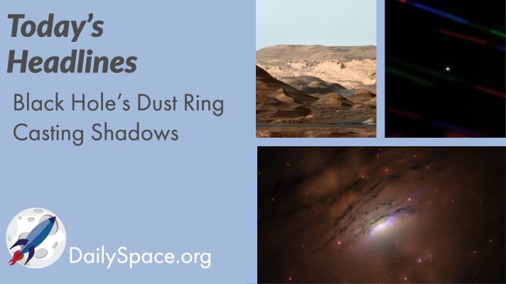 Black Hole’s Dust Ring Casting Shadows