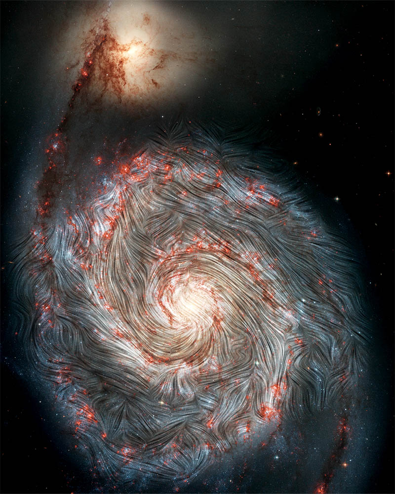 Chaos in the Grand Spiral Whirlpool Galaxy