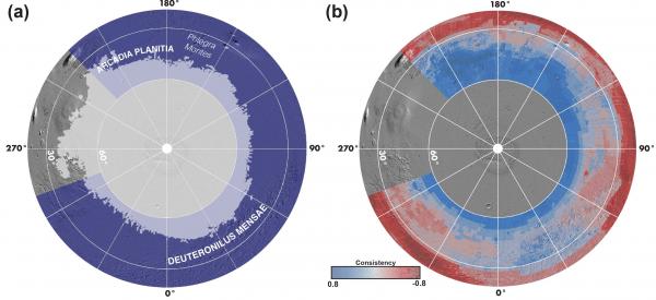 Water Ice Resources Identified in Martian Northern Hemisphere