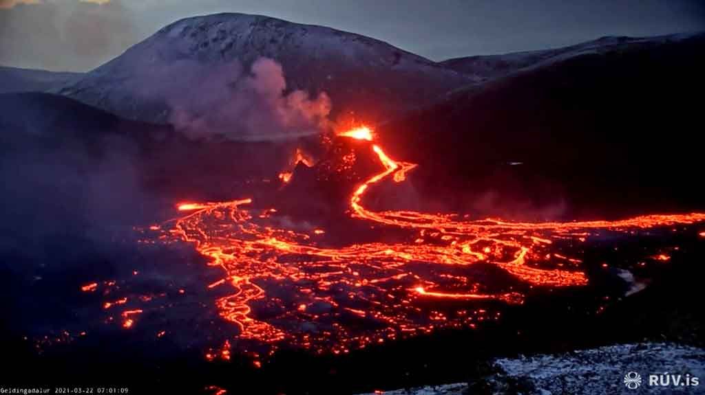 New Fissure Eruption Near Fagradalsfjall in Iceland