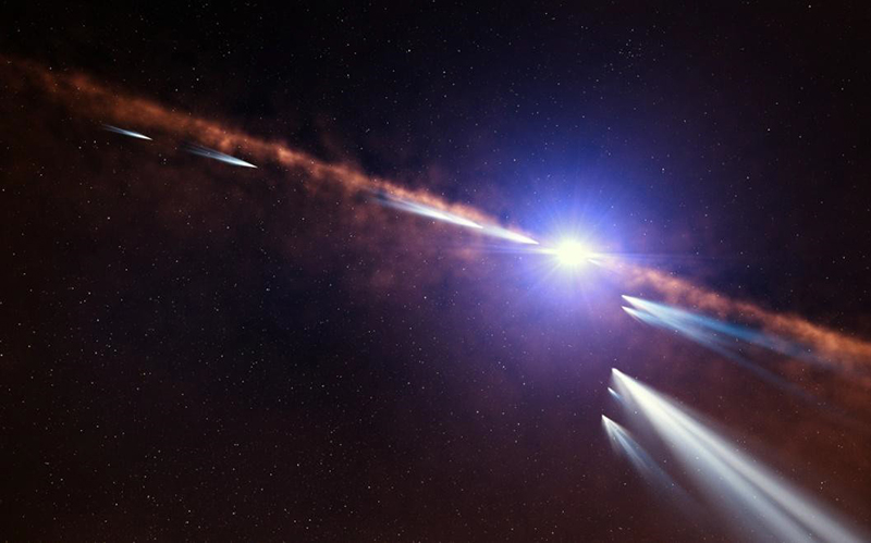 Thirty Comets Spotted Orbiting Alien Star