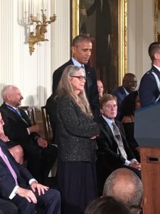 Margaret Hamilton and President Barak Obama. Credit: White House 
